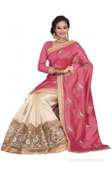 Sati Embriodered Fashion Art Silk Sari